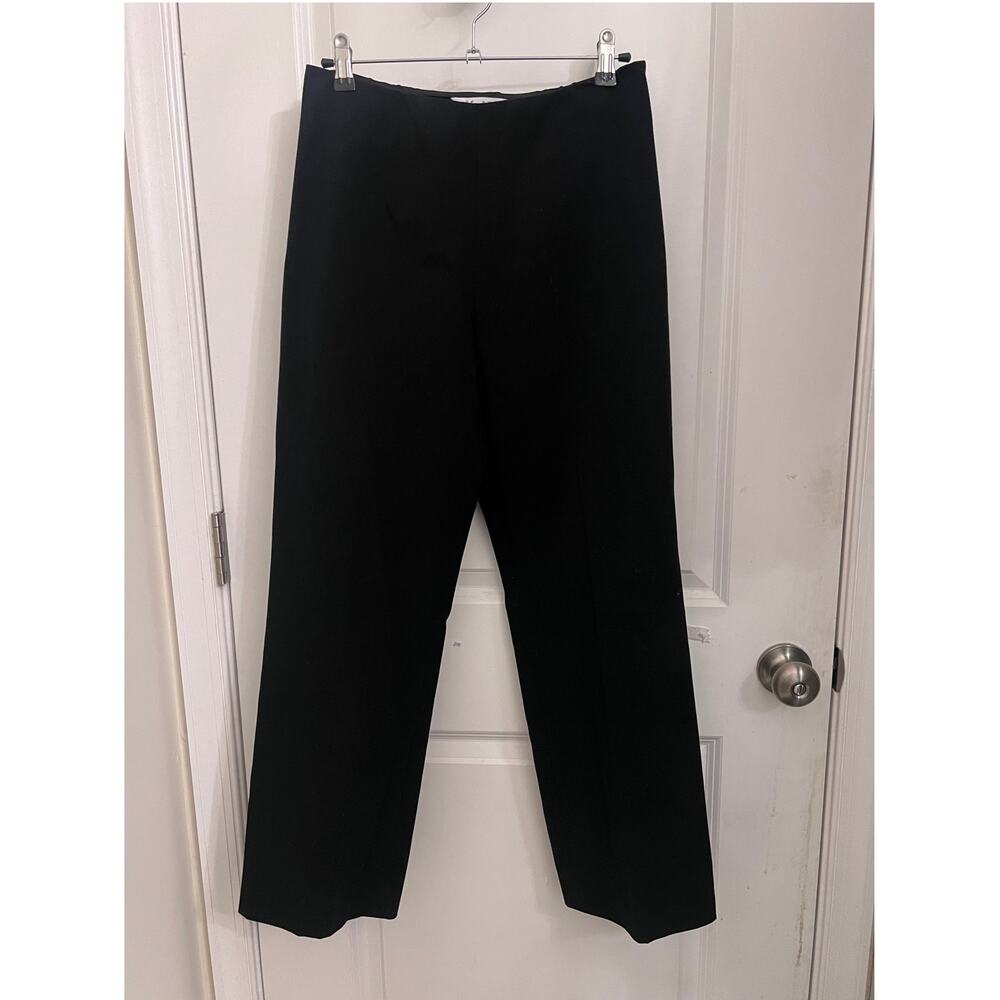 Max Mara Black Cigarette Pants Trousers Sz 8 Cotton corporate chic Career Luxury